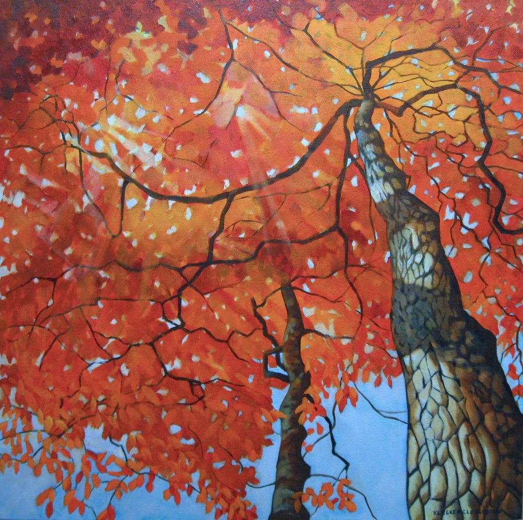 Fall Sourwood oil painting