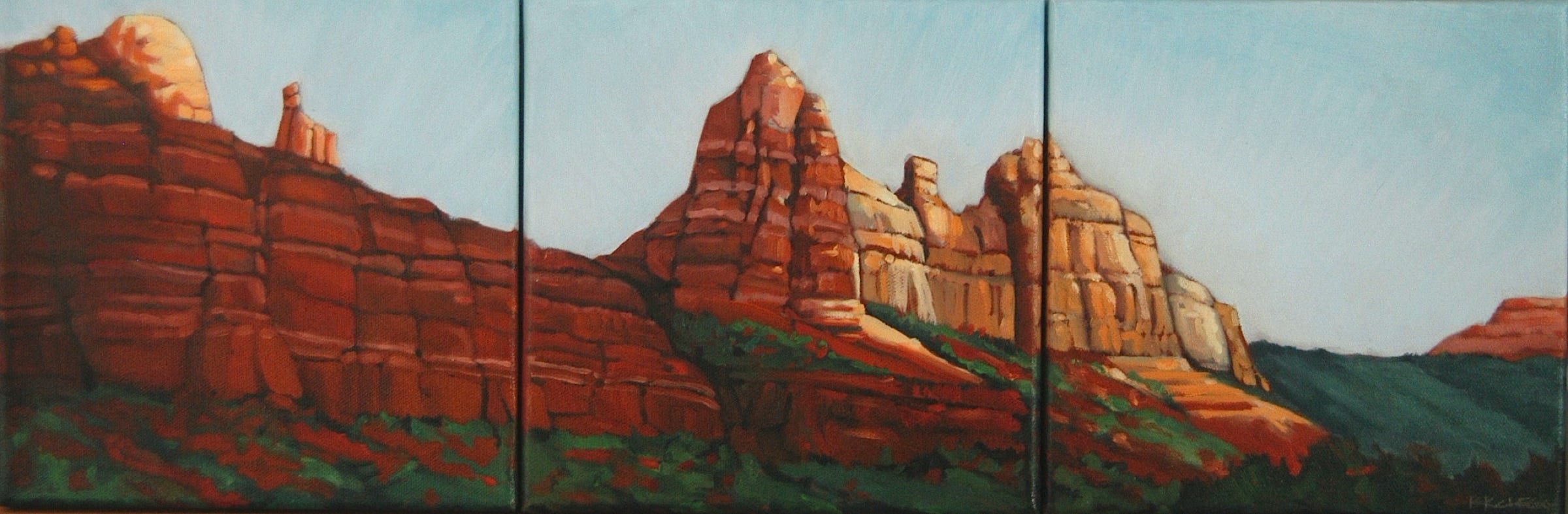 oil painting, red rocks, Sedona AZ, Klecker Clegg